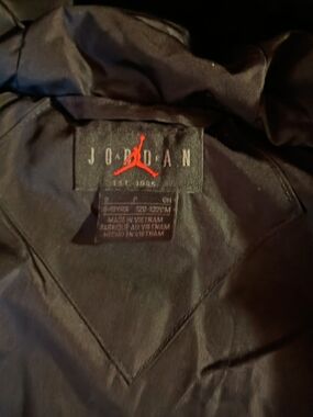New Never Worn Jordan Black Bomber Jacket with Red Jumpman